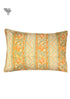 40s Cotton Pillow Cover in Lotus Block Print with Magji Flap