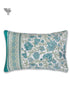 40s Cotton Pillow Cover In Emerald Green Floral Print