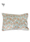 40s Cotton Pillow Cover in Floral Block Print