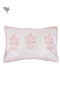 40s Cotton Pillow Cover in Floral Block Print