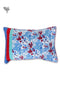 40s Cotton Pillow Cover in Floral Block Print