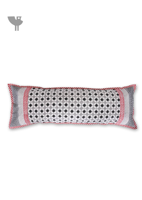 20s Cotton Cushion Cover In Graphic Block Print