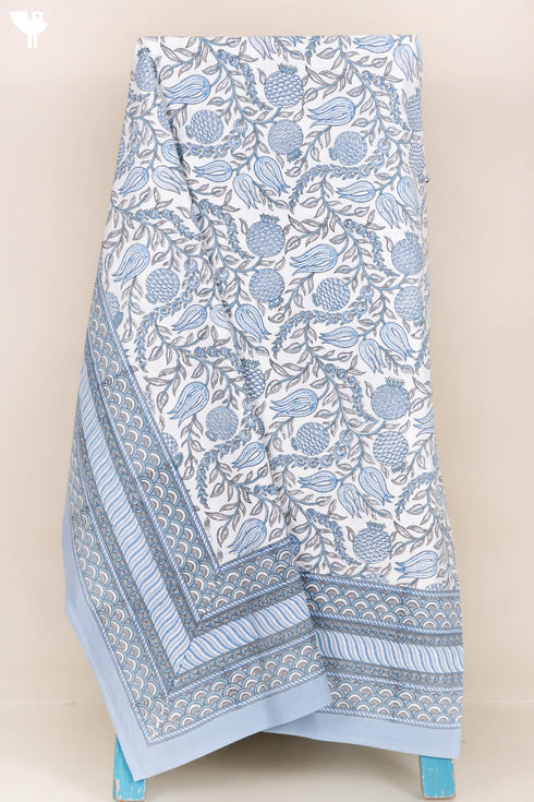 20s Cotton Bed Cover in Block Print