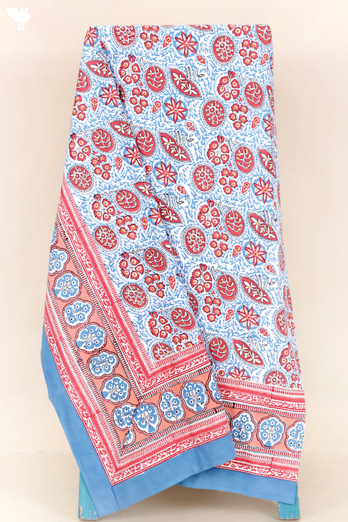 20s Cotton Bed Cover in Block Print