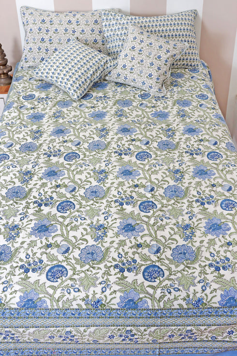 20s Cotton Bed Cover In Floral Print