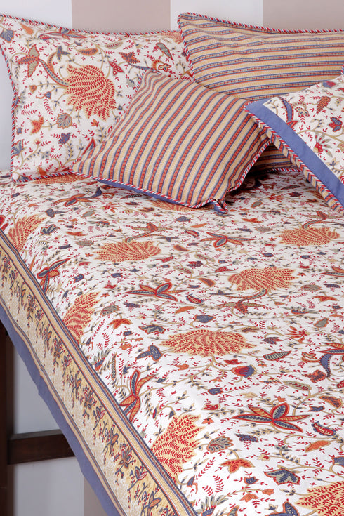 20s Cotton Bed Cover In Floral Print