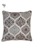 20s Cotton Cushion Cover In Grey, Bordeaux Red and Steel Blue Floral Block Print