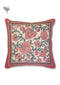 20s Cotton Cushion Cover In Cloud Grey and Rose Pink Floral Print
