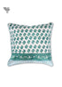 20s Cotton Cushion Cover in Block Print with Piping