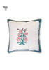 20’s Cotton Cushion Cover In Floral Block Print