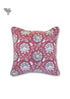 20s Cotton Cushion Cover in Block Print with Piping