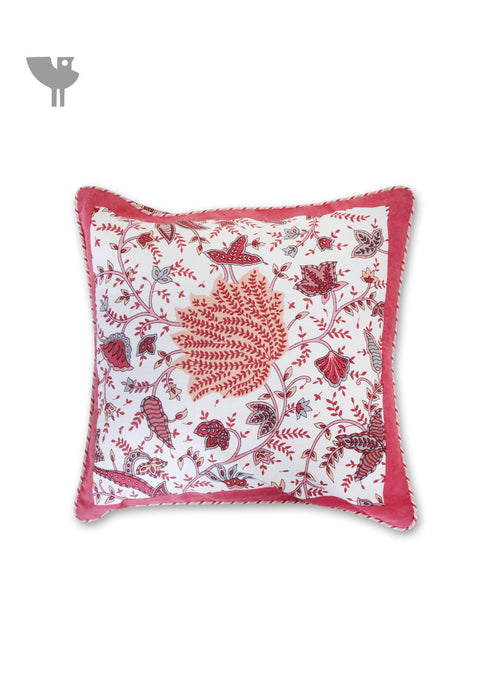 20s Cotton Cushion Cover In Floral Print