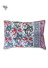 40s Cotton Pillow Cover in Floral Block Print