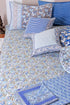 20s Cotton KING SIZE Bed Cover In Floral Block Print