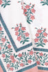 20s Cotton KING SIZE Bed Cover In Floral Block Print