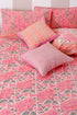 20s Cotton KING SIZE Bed Cover In Floral Block Print