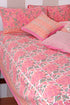20s Cotton KING SIZE Bed Cover In Floral Block Print