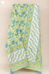 20s Cotton KING SIZE Bed Cover In Floral Block Print