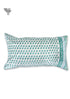 20s Cotton Rectangle Cushion Cover In Floral Block Print
