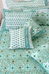 20s Cotton Rectangle Cushion Cover In Floral Block Print
