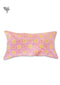 20s Cotton Lumbar Cushion Cover In Block Print