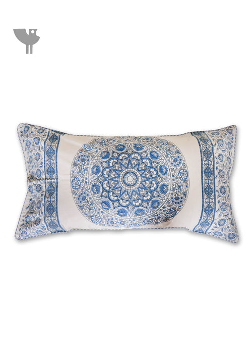 20s Cotton Lumbar Cushion Cover Block Print