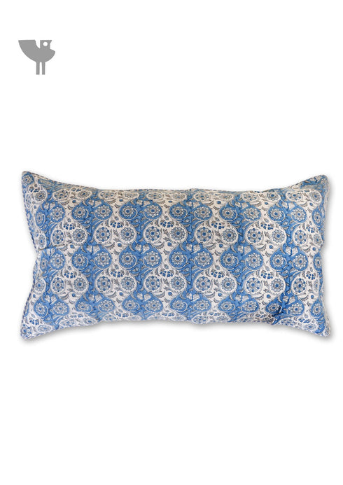 20s Cotton Lumbar Cushion Cover Block Print