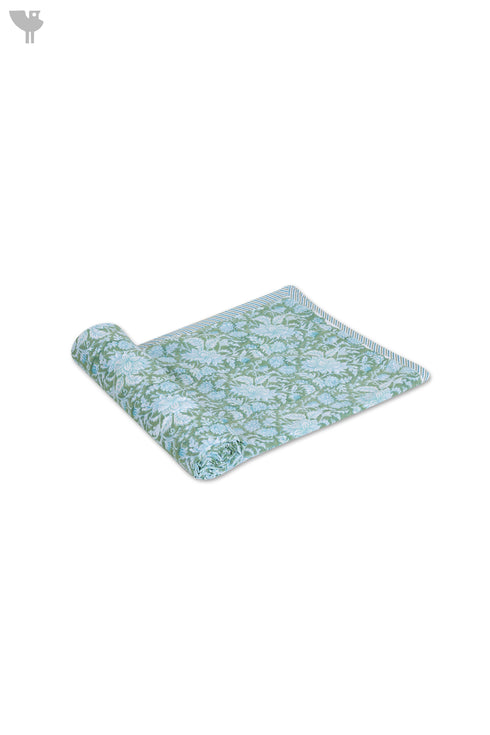 Mulmul Cotton Dohar in Floral Block Print