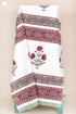 20s Cotton KING SIZE Bed Cover In Floral Block Print