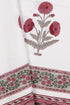 20s Cotton KING SIZE Bed Cover In Floral Block Print
