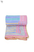 Mulmul Cotton Quilt In Striped Block Print