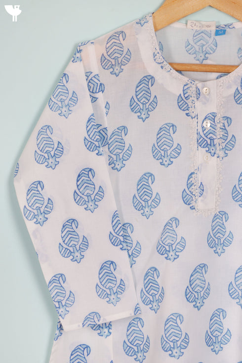 Cotton Boys Pajama Set With Embroidery