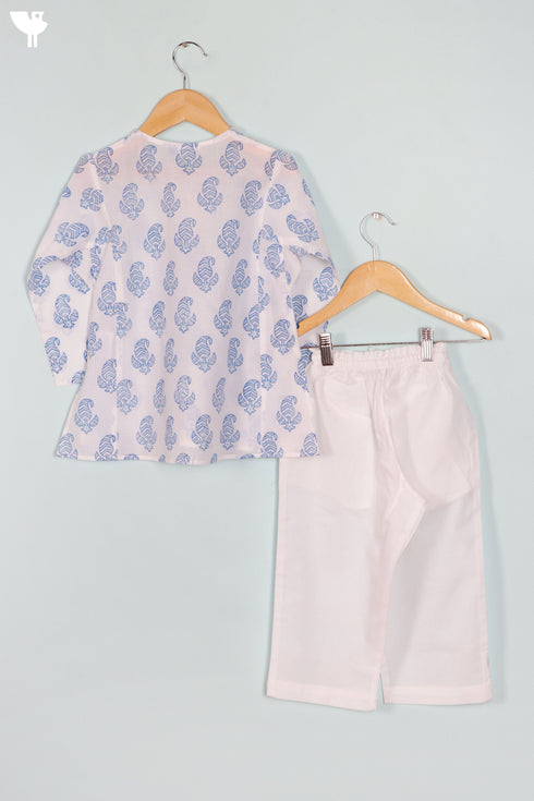 Cotton Boys Pajama Set With Embroidery