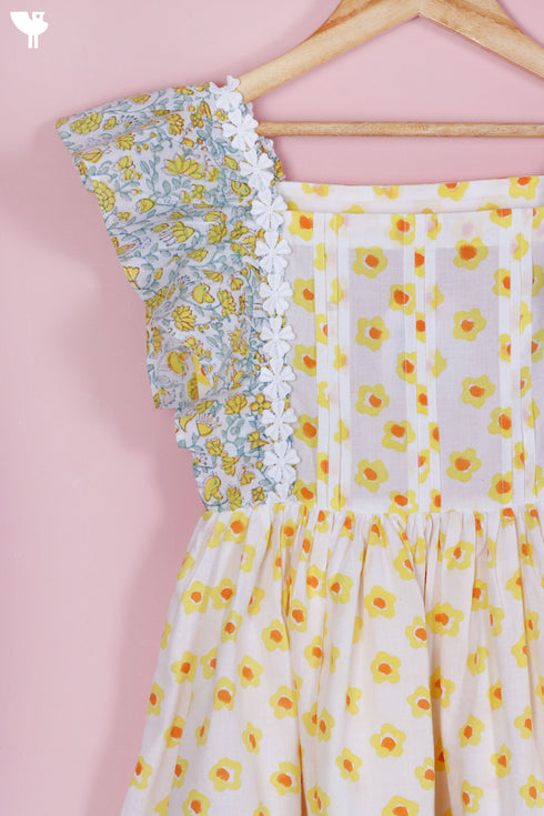 Cotton Top & Shorts Set In Block Print