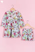 Cotton Top & Shorts Set In Floral Print