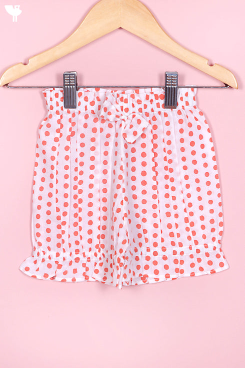 Cotton Frock & Shorts Set In Block Print