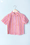 Cambric Cotton Boys Shirt In Zigzag Block Print