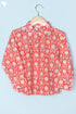 Cambric Cotton Boys Shirt In Floral Block Print
