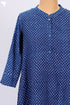 Cambric Cotton Kurta And Pant Set In Indigo Block Print