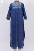 Cambric Cotton Kurta And Pant Set In Indigo Block Print