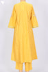 Cambric Cotton Kurta Dupatta And Pant Set In Gold Block Print