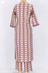 Cotton Kurta And Pant Set With Kota Doria Dupatta In Floral Print