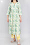 Cambric Cotton Kurta And Pant Set In Floral Block Print