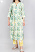 Cambric Cotton Kurta And Pant Set In Floral Block Print