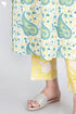 Cambric Cotton Kurta And Pant Set In Floral Block Print