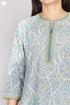 Cambric Cotton Kurta And Pant Set In Paisley Print