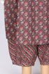Cambric Cotton Kurta And Pant Set In Natural Block Print