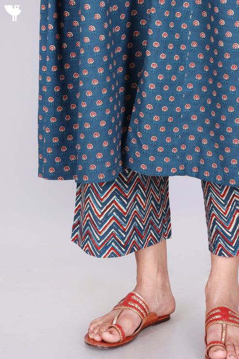 Cambric Cotton Kurta And Pant Set In Assorted Print