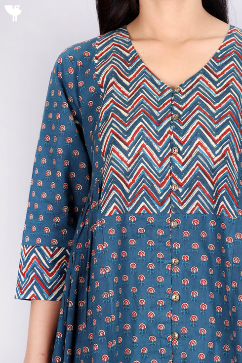 Cambric Cotton Kurta And Pant Set In Assorted Print