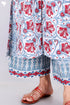 Cambric Cotton Kurta, Dupatta And Pant Set In Floral Block Print